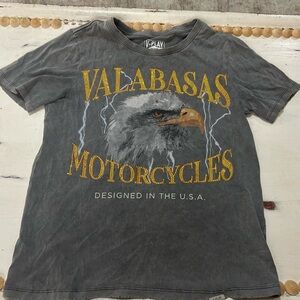 V-Play Gray Kids Motorcycle Graphic Tee